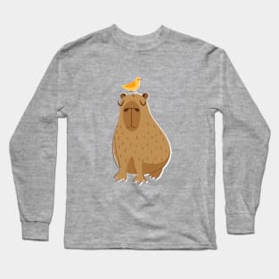 Capybara in Transcendental Meditation Long Sleeve T-Shirt